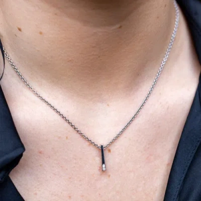Lucy Quartermaine Melody Key Pendant In Sterling Silver