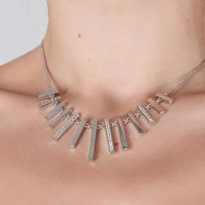 Lucy Quartermaine Key Necklace In Sterling Silver