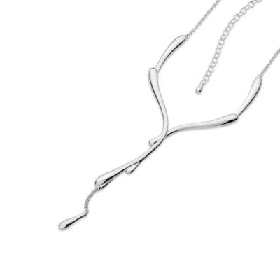 Lucy Quartermaine Dripping Necklace In Sterling Silver
