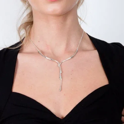 Lucy Quartermaine Dripping Necklace In Sterling Silver