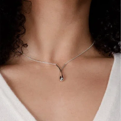 Lucy Quartermaine V Drop Pendant In Sterling Silver