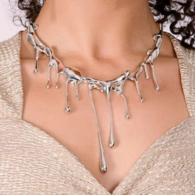 Lucy Quartermaine Multi Drop Necklace In Sterling Silver