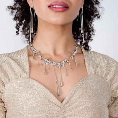 Lucy Quartermaine Multi Drop Necklace In Sterling Silver