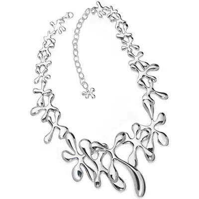 Lucy Quartermaine Large Splash Necklace In Sterling Silver