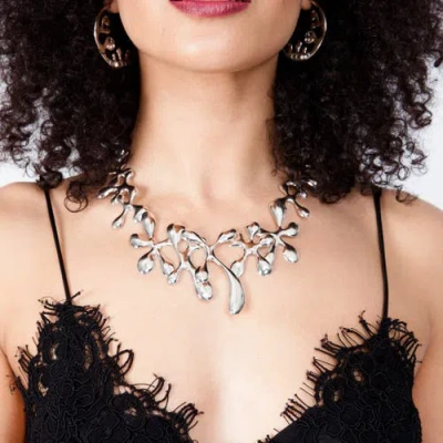 Lucy Quartermaine Large Splash Necklace In Sterling Silver