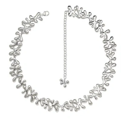 Lucy Quartermaine Continual Splat Necklace In Sterling Silver