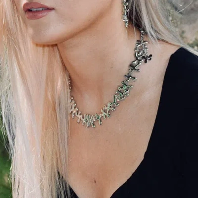 Lucy Quartermaine Continual Splat Necklace In Sterling Silver
