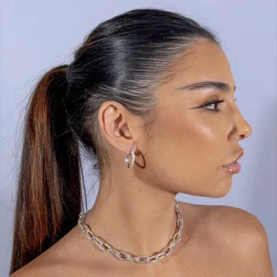 Lucy Quartermaine Hula Linked Necklace In Sterling Silver