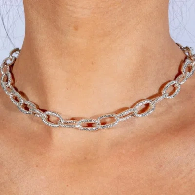 Lucy Quartermaine Hula Linked Necklace In Sterling Silver