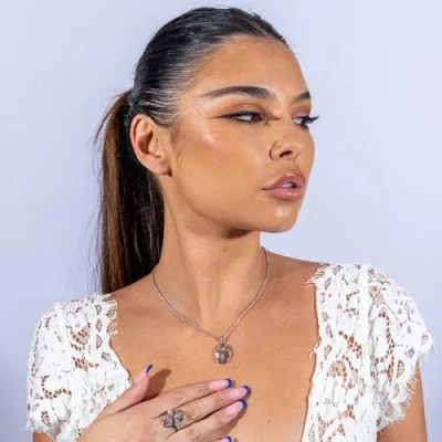 Lucy Quartermaine Art Deco Oval Pendant In Sterling Silver