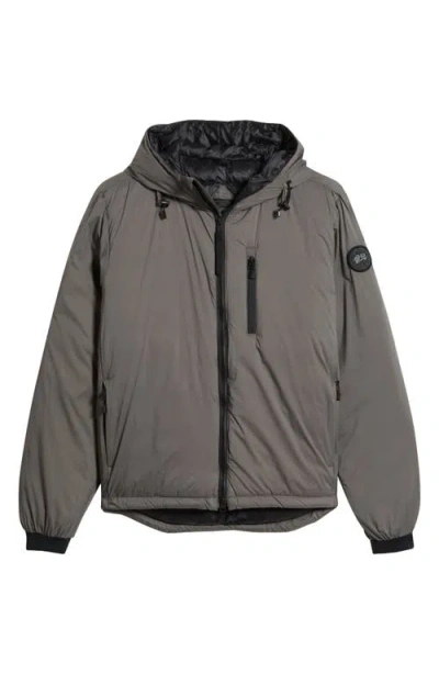 Canada Goose Black Label Lodge Hoody Packable Down Jacket In Coastal Grey-gris Ctier