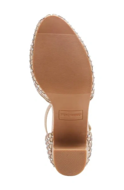 Steve Madden Prettyy Ankle Strap Block Heel Pump In Gold Mesh