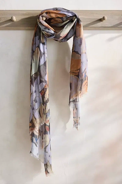 Terrain Painter's Bouquet Scarf In Purple