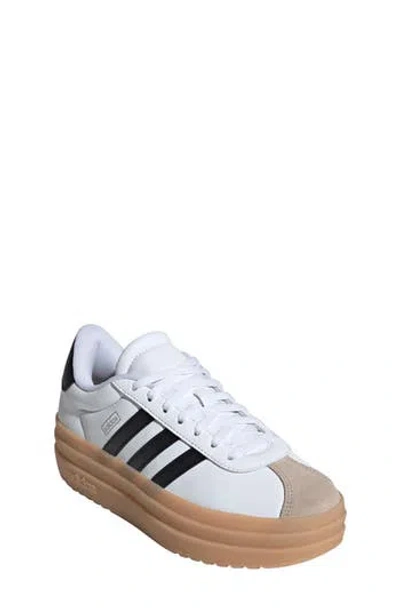 Adidas Originals Adidas Vl Court Bold Sneaker In White/core Black/beige