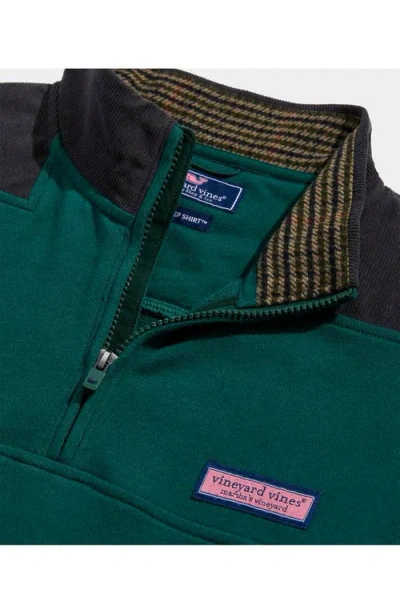 Vineyard Vines Professor Shep Half-zip Sweatshirt In Charleston Green