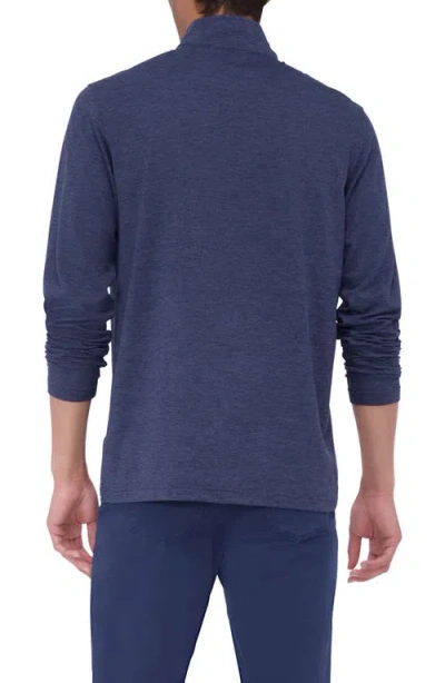 Bugatchi Quarter Zip Performance Pullover In Navy