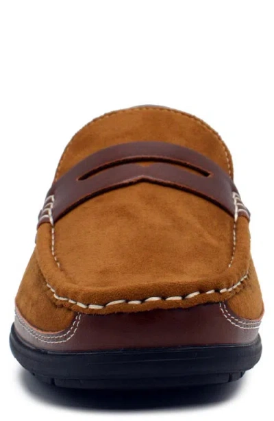 Aston Marc Levan Mens Two Tone Manmade Loafers In Tan