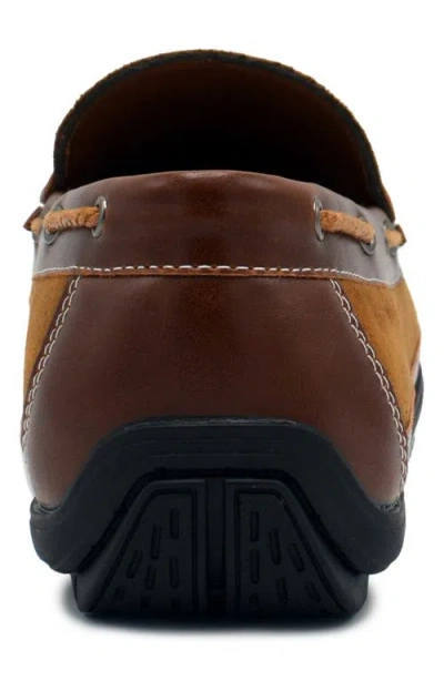 Aston Marc Levan Mens Two Tone Manmade Loafers In Tan