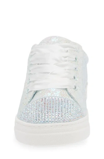 Nina Kids' Glitter Cap Toe Sneaker In Light Blue