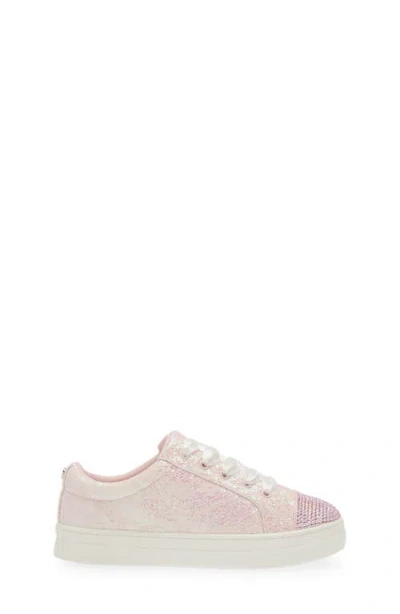 Nina Kids' Glitter Cap Toe Sneaker In Light Pink