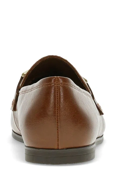 Baretraps Tammy Womens Embellished Faux Leather Loafers In Mahogany