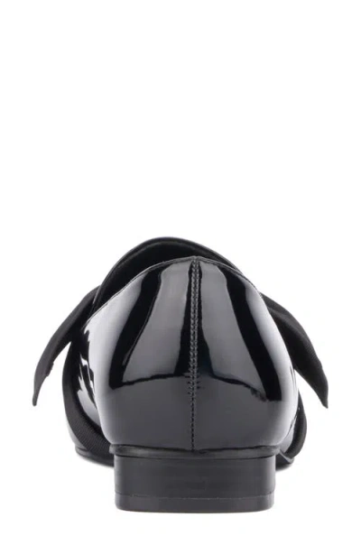 New York And Company Dominica Bow Loafer In Black Patent