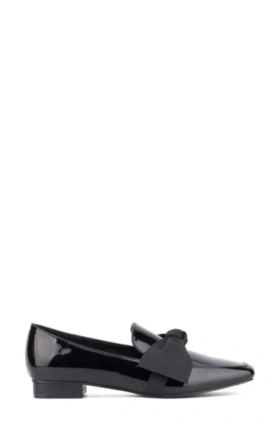 New York And Company Dominica Bow Loafer In Black Patent