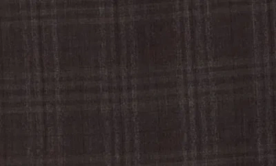 English Laundry Plaid Trim Fit Notch Lapel Wool Blend Two-piece Suit In Brown