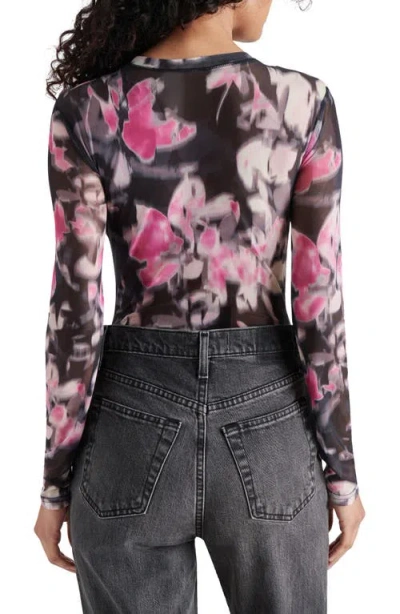 Steve Madden Azure Mesh Bodysuit In Black Multi
