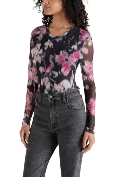 Steve Madden Azure Mesh Bodysuit In Black Multi