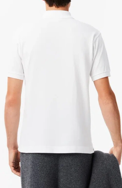 Lacoste Small Croc Polo In White