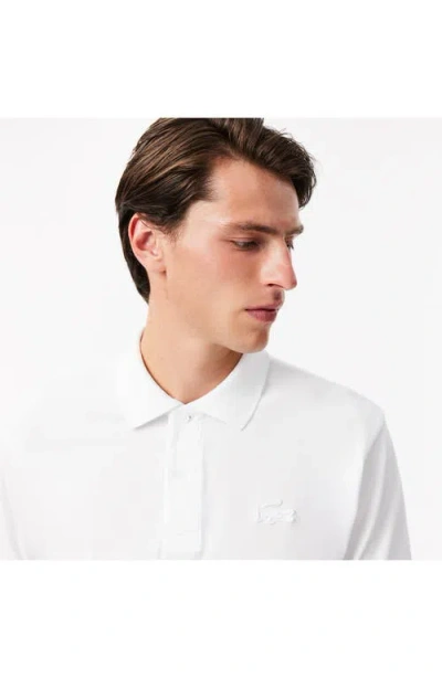 Lacoste Small Croc Polo In White