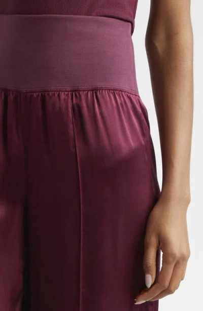 Atm Anthony Thomas Melillo Silk Charmeuse Palazzo Pants In Merlot