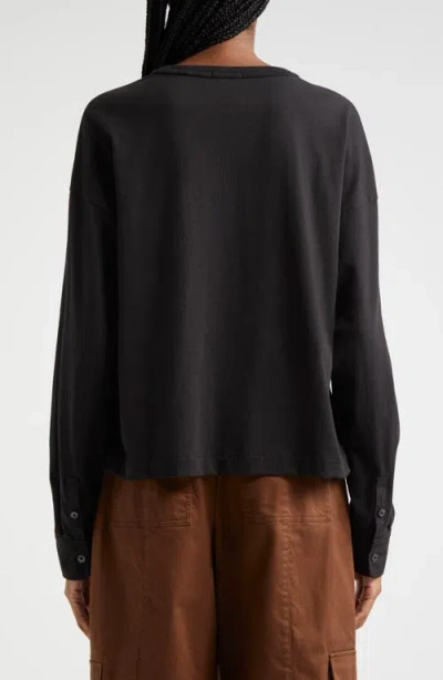 Atm Anthony Thomas Melillo Heavyweight Cotton Jersey Top In Black
