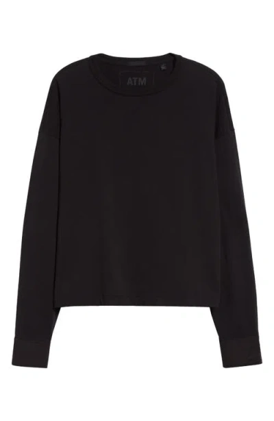 Atm Anthony Thomas Melillo Heavyweight Cotton Jersey Top In Black