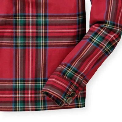 Hope & Henry Baby Girls' Ruffle Yoke Blouse, Infant In Red