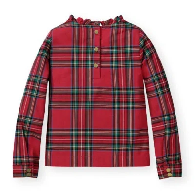 Hope & Henry Baby Girls' Ruffle Yoke Blouse, Infant In Red
