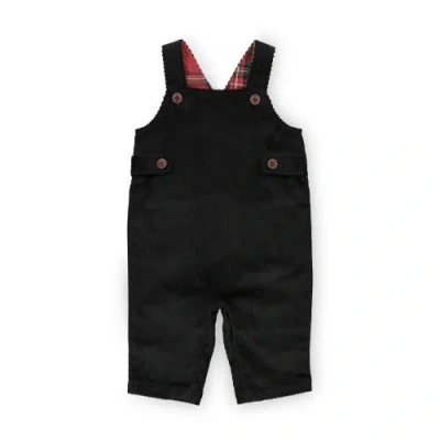 Hope & Henry Baby Dapper Overall Set, Infant In Red Holiday Tartan Black Set