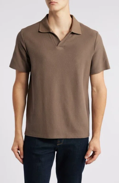 Shop Frame Jacquard Polo In Soft Mocha