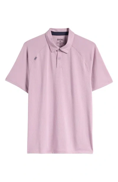 Rhone Delta Piqué Performance Polo In Discreet Mauve