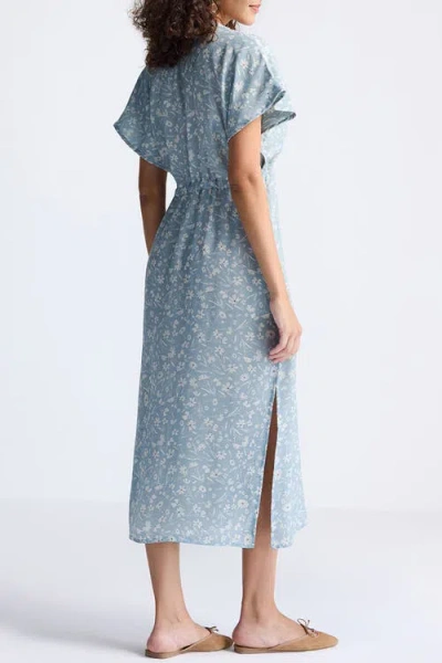 Reistor Maxi Gathered Dress In Floral Poetry