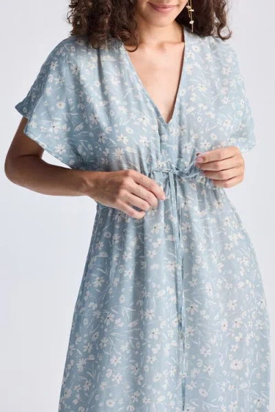 Reistor Maxi Gathered Dress In Floral Poetry