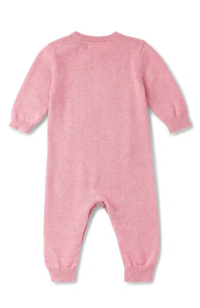 Hatley Baby Doe Cotton Sweater Romper In Blush Blossom Melange