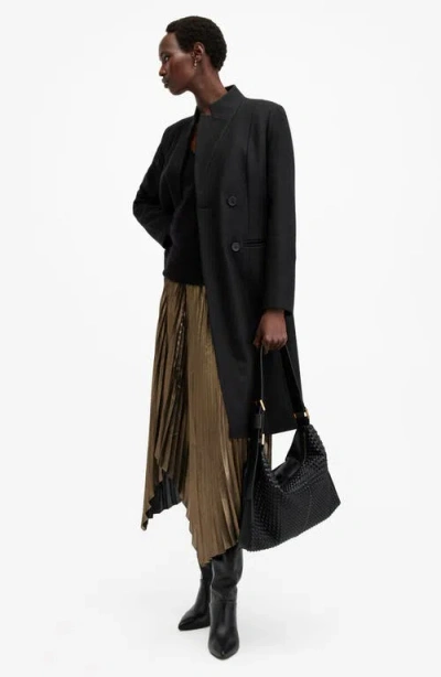Allsaints Sidney Wool Blend Coat In Black