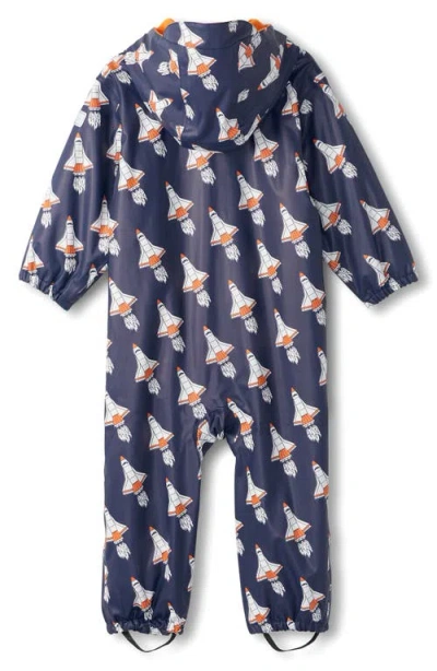 Shop Hatley Space Shuttle Hooded Rain Bunting In Salute