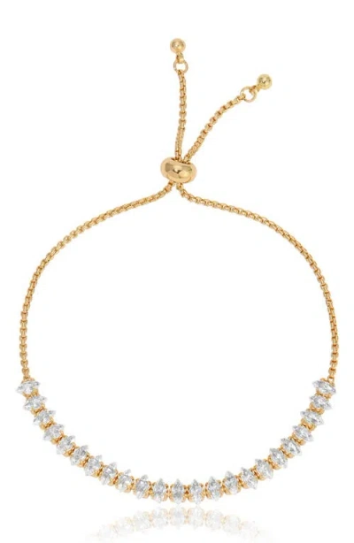 Ettika Radiant Cubic Zirconia Slider Bracelet In Gold