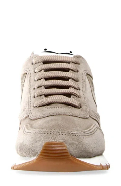 Voile Blanche Julia Genuine Shearling Jogger Sneaker In Beige-platino