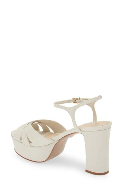 Schutz Keefa Nappa Leather Sandal In Pearl