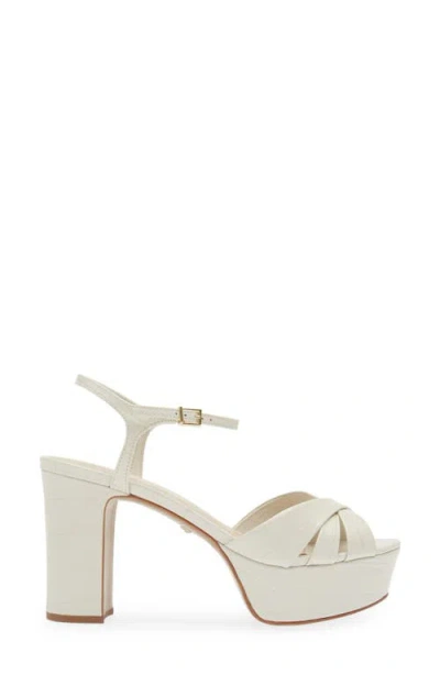 Schutz Keefa Nappa Leather Sandal In Pearl
