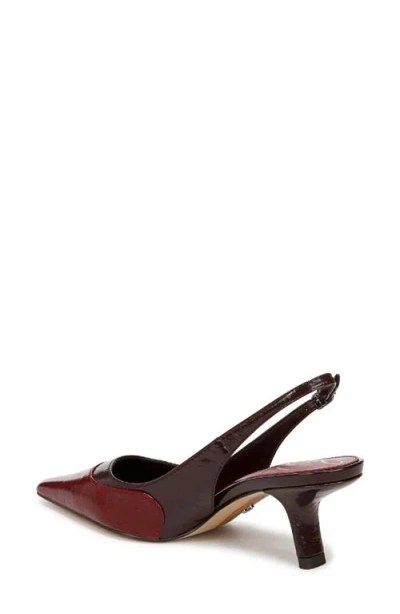 Shop Sam Edelman Bayley Pointed Toe Slingback Pump In Cabernet Red/ Parisian Plum